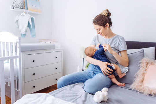Woman breastfeeding her baby