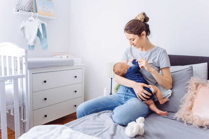 Woman breastfeeding her baby