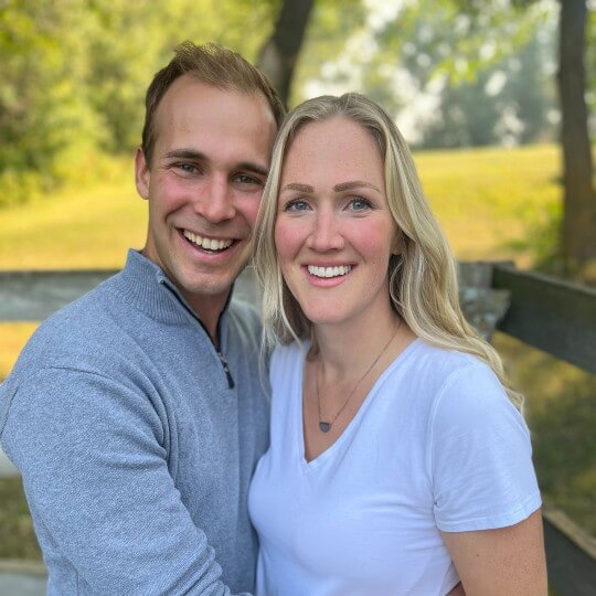 Nathan and Kelsey of Joyleta maternity and nursing activewear company